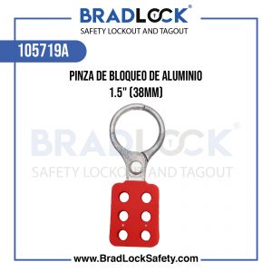 PINZA DE BLOQUEO DE ALUMINIO 1.5" (38MM) COD:105719A BRADLOCK DISPOSITIVO DE BLOQUEO WWW.BRADLOCKSAFETY.COM TELF: 934067134 DISTRIBUIDOR OFICIAL CORPORACION PROVINSUR SAC