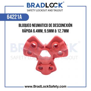 BLOQUEO NEUMATICO DE DESCONEXIÓN RÁPIDA 6.4MMX9.5MMX12.7MM COD 64221A BRADLOCK DISPOSITIVO DE BLOQUEO WWW.BRADLOCKSAFETY.COM TELF: 934067134 DISTRIBUIDOR OFICIAL CORPORACION PROVINSUR SAC