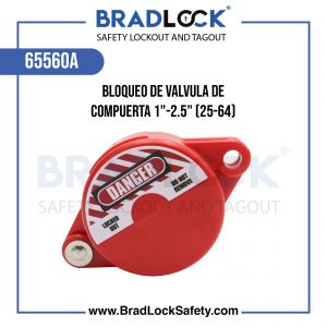 BLOQUEO DE VALVULA DE COMPUERTA 1"-2.5" (25-64MM) COD:65560A BRADLOCK DISPOSITIVO DE BLOQUEO WWW.BRADLOCKSAFETY.COM TELF: 934067134 DISTRIBUIDOR OFICIAL CORPORACION PROVINSUR SAC