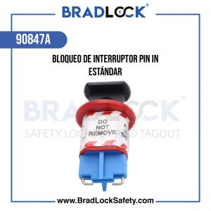 BLOQUEO DE INTERRUPTOR PIN IN ESTÁNDAR COD:90847A BRADLOCK DISPOSITIVO DE BLOQUEO WWW.BRADLOCKSAFETY.COM TELF: 934067134 DISTRIBUIDOR OFICIAL