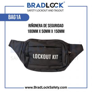 RIÑONERA DE SEGURIDAD 180MMX50MMX150MM COD BAG1A BRADLOCK DISPOSITIVO DE BLOQUEO WWW.BRADLOCKSAFETY.COM TELF: 934067134 DISTRIBUIDOR OFICIAL CORPORACION PROVINSUR SAC