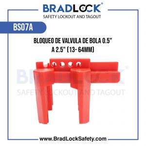 BLOQUEO DE VALVULA DE BOLA 0.5" A 2.5" (13- 64MM) COD BS07A BRADLOCK DISPOSITIVO DE BLOQUEO WWW.BRADLOCKSAFETY.COM TELF: 934067134 DISTRIBUIDOR OFICIAL CORPORACION PROVINSUR SAC