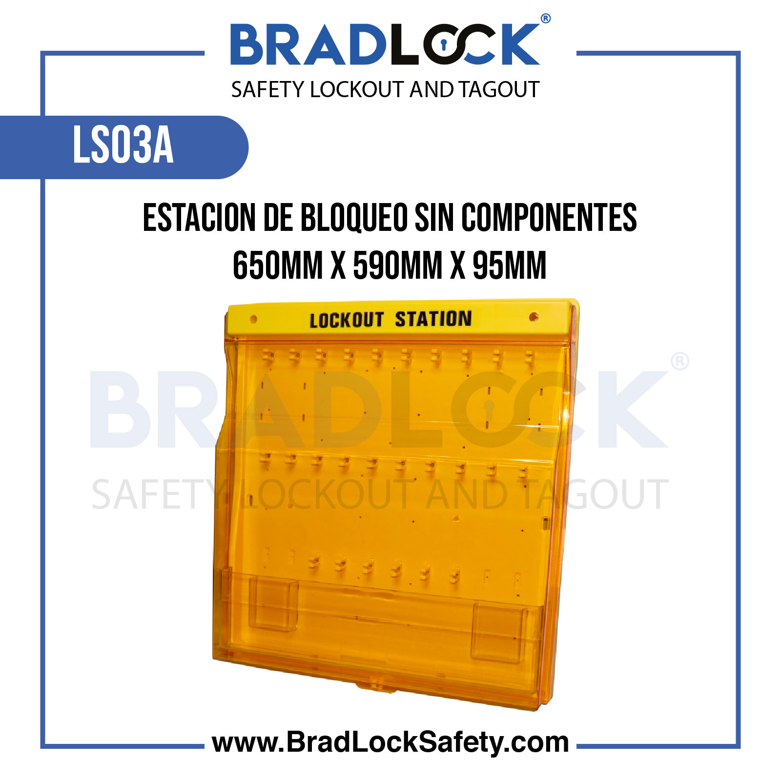 ESTACION DE BLOQUEO PARA 30 A 40 DISPOSITIVOS DE BLOQUEO 650MMX590MMX95MM COD LS03A BRADLOCK BLOQUEO ELECTRICO DISTRIBUIDOR IMPORTADOR BRADLOCK SAFETY LIMA PERU