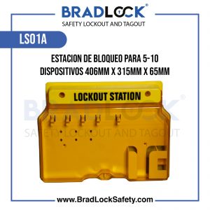 ESTACIÓN DE BLOQUEO PARA 5-10 DISPOSITIVOS 406mmx315mmx65mm COD LS01A BRADLOCK