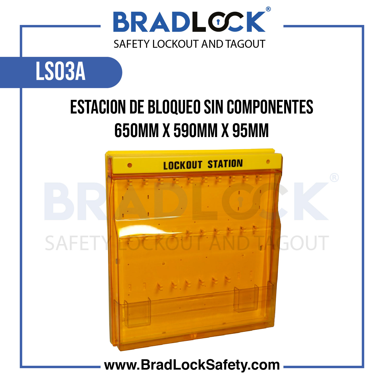 ESTACION DE BLOQUEO PARA 30 A 40 DISPOSITIVOS DE BLOQUEO 650MMX590MMX95MM COD LS03A BRADLOCK BLOQUEO ELECTRICO DISTRIBUIDOR IMPORTADOR BRADLOCK SAFETY LIMA PERU