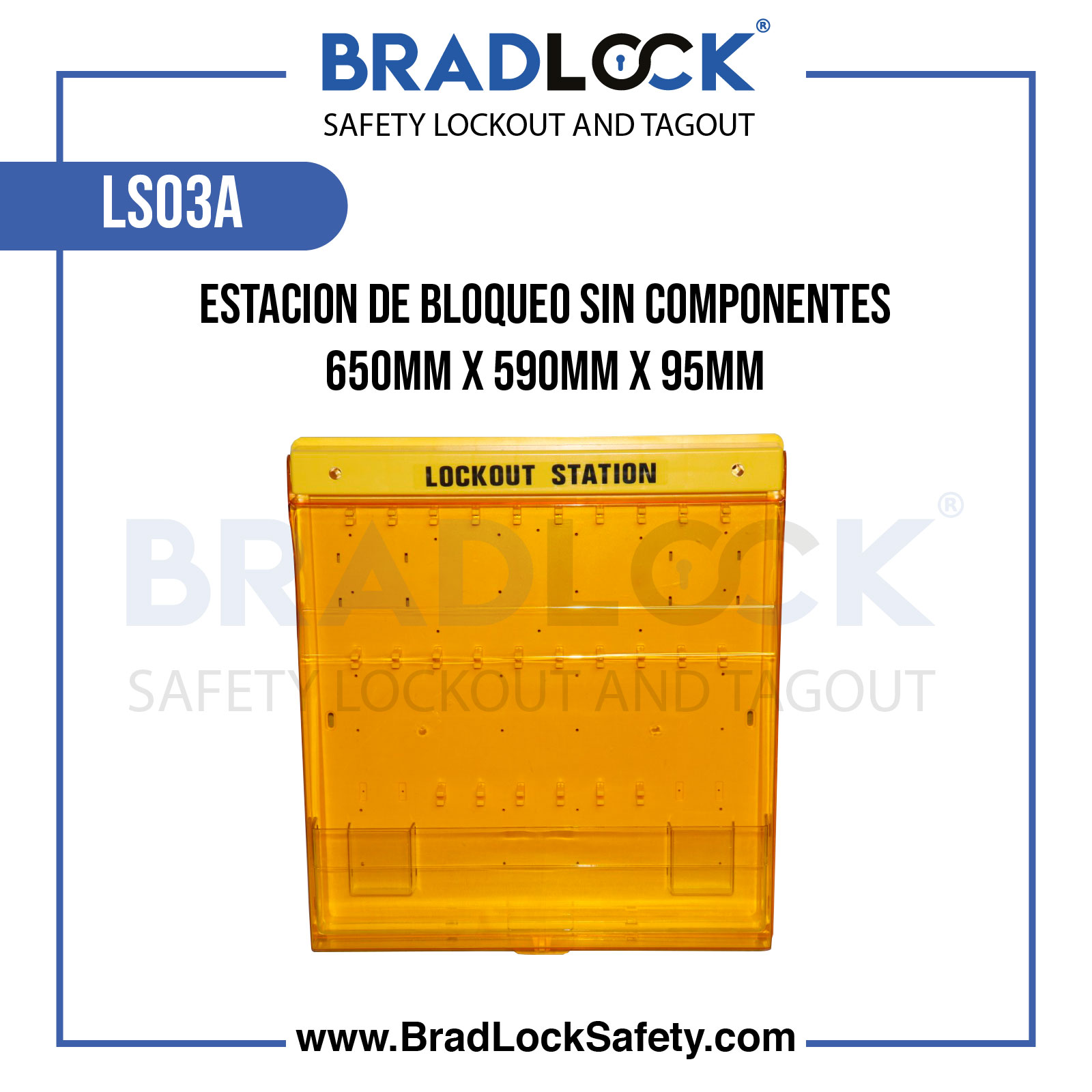 ESTACION DE BLOQUEO PARA 30 A 40 DISPOSITIVOS DE BLOQUEO 650MMX590MMX95MM COD LS03A BRADLOCK BLOQUEO ELECTRICO DISTRIBUIDOR IMPORTADOR BRADLOCK SAFETY LIMA PERU