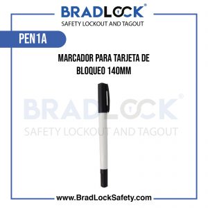 MARCADOR PARA TARJETA DE BLOQUEO 140MM COD PEN1A BRADLOCK DISPOSITIVO DE BLOQUEO WWW.BRADLOCKSAFETY.COM TELF: 934067134 DISTRIBUIDOR OFICIAL CORPORACION PROVINSUR SAC